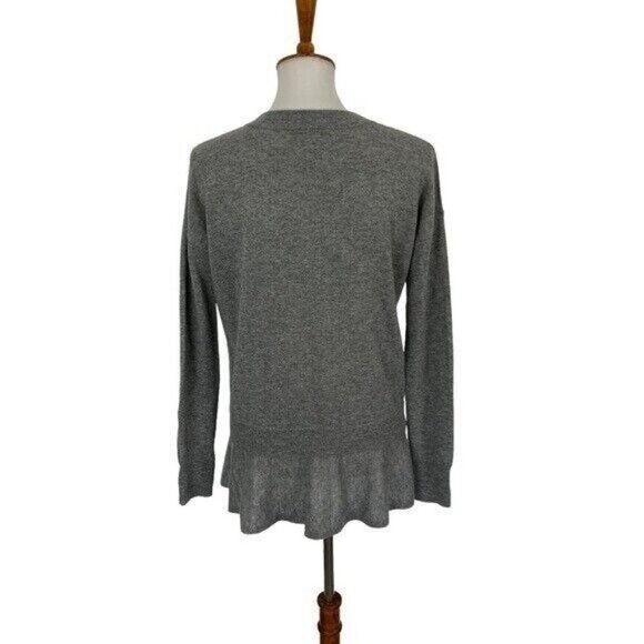 Autumn Cashmere Gray Sweater XS 100 Percent Cashmere Luxe Minimal - Picture 4 of 5